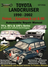 Load image into Gallery viewer, Automobile Repair Manual - Toyota Landcruiser 1990-2002 Petrol/Gasoline 6 Cyl and V8: 70&#39;S, 80&#39;s and 100&#39;s Series
