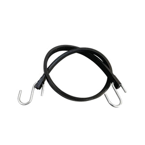 Long Heavy-Duty Natural Rubber Bungee Cords (10-Pack Black)