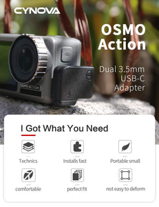 CYNOVA Osmo Action Dual 3.5mm Mic Adapter