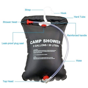 Solar Energy Heated Outdoor Shower Bag