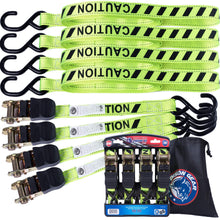 Load image into Gallery viewer, Ratchet Straps 6m 4 Pack 1000kg Tie Down Straps with Ergonomic Rubber Grips
